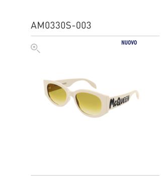 Alexander McQueen | Alexander McQueen AM0330S white female sunglasses商品图片,7.3折