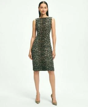 Brooks Brothers | Wool Blend Leopard Print Sheath Dress 5.0折×额外7.5折, 额外七五折