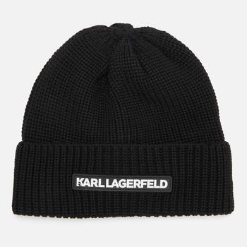 推荐KARL LAGERFELD Women's Essential Knit Beanie - Black商品