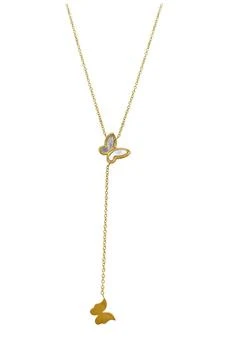 ADORNIA | 14K Yellow Gold Plated Butterfly Lariat Pendant Necklace 1.8折, 独家减免邮费