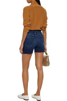 FRAME | Le Tour distressed denim shorts商品图片,3折