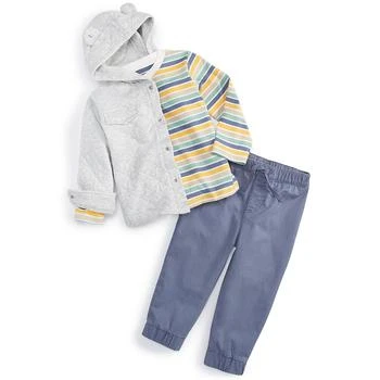 First Impressions | Baby Boys Quilted Jacket, Shirt and Pants, 3 Piece Set, Created for Macy's,商家Macy's,价格¥133