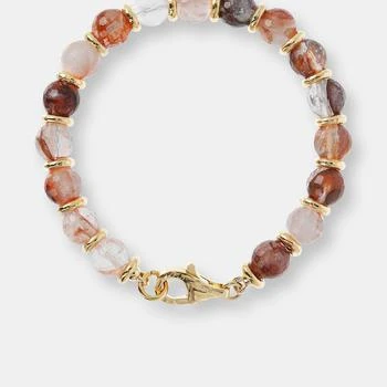 Etrusca Gioielli | Colour Gemstone Bracelet size 7.25" Red Quartz,商家Verishop,价格¥1056