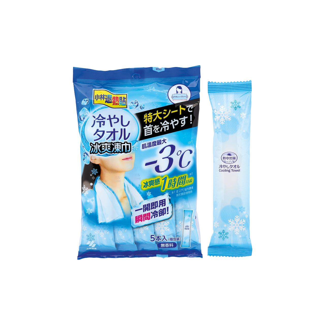 商品KOBAYASHI | Kobayashi Seiyaku 小林冰爽冻巾 5条装,商家Yee Collene,价格¥74图片