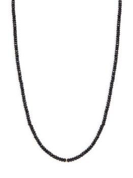 商品Shashi | Aisha 14K Goldplated & Black Spinel Necklace,商家Saks OFF 5TH,价格¥706图片