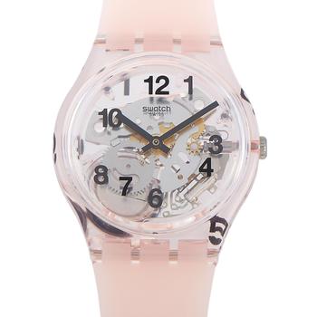 推荐Swatch Pink Board Silicone 34mm Unisex Watch GP158商品
