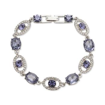 商品Givenchy | Silver-Tone Crystal Oval Flex Bracelet,商家Macy's,价格¥345图片