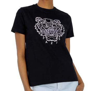 Kenzo | Kenzo Ladies Black Tiger Cotton T-shirt, Size Medium商品图片,5折