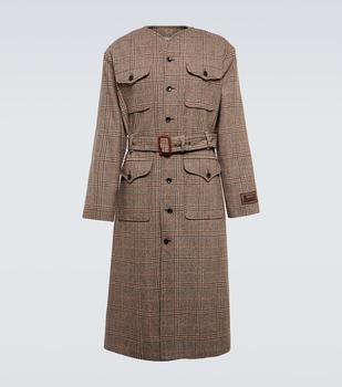 Gucci | Checked wool-blend coat商品图片,