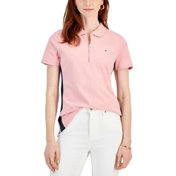 Tommy Hilfiger | Women's Side-Striped Zippered Polo Shirt 5折