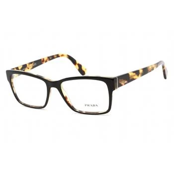 Prada | Prada Men's Eyeglasses - Black Square Full-Rim Frame | PRADA 0PR 15VV NAI1O155 3.5折×额外9折x额外9.5折, 独家减免邮费, 额外九折, 额外九五折