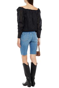 FRAME | Distressed denim shorts商品图片,3折