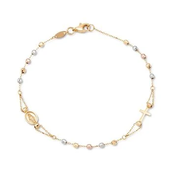 Macy's | Tricolor Rosary Bracelet in 10K Gold, White Gold, & Rose Gold,商家Macy's,价格¥4833