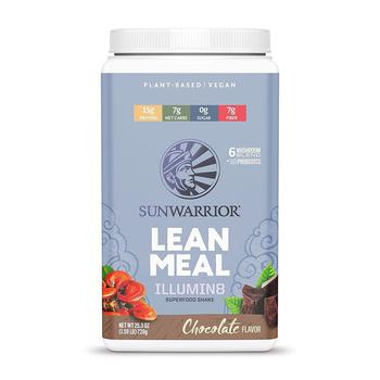 商品SunWarrior Plant Based Lean Meal Illumin8 Superfood Shake Chocolate, 720 Grams图片