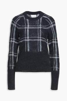 3.1 Phillip Lim | Checked pointelle-knit alpaca-blend sweater商品图片,4.5折