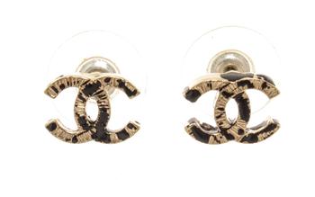 [二手商品] Chanel | Chanel Gold Classic Cc Crystal Earrings商品图片,