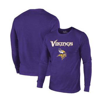 Majestic, Majestic | Minnesota Vikings Lockup Tri-Blend Long Sleeve T-shirt - Purple商品图片 7.3折