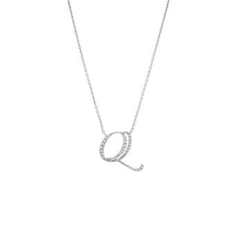 推荐Diamond Script Intial Necklace (Wg/ 16+2")商品
