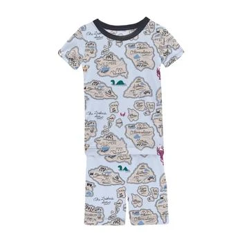 KicKee Pants | Print Short Sleeve Pajama Set with Shorts (Toddler/Little Kid/Big Kid),商家Zappos,价格¥272