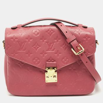 [二手商品] Louis Vuitton | Louis Vuitton Rose Bruyere Monogram Empreinte Leather Pochette Metis Bag商品图片,