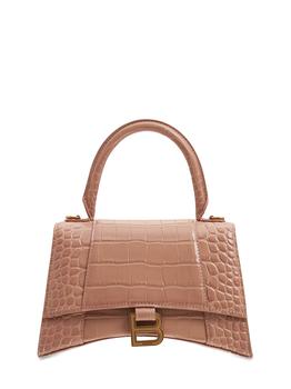 巴黎世家沙漏包价格, Balenciaga | Hourglass Croc Embossed Leather Bag商品图片 