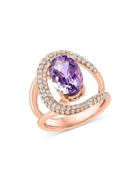 Bloomingdale's | Pink Amethyst & Diamond Open Ring in 14K Rose Gold - 100% Exclusive,商家Bloomingdale's,价格¥32441