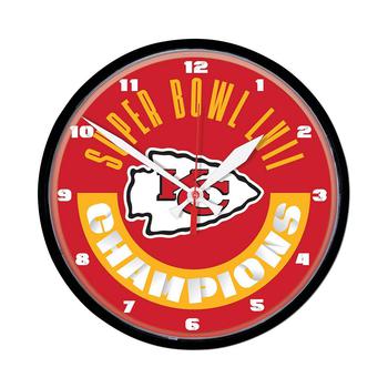 商品Kansas City Chiefs Super Bowl LVII Champions 12.75" Round Wall Clock图片