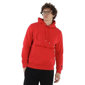 推荐Men's Chinese Red CK  Tiger Logo Emrboidered Hooded Sweatshirt商品