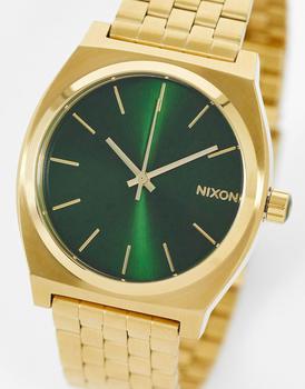推荐Nixon time teller watch in gold green商品