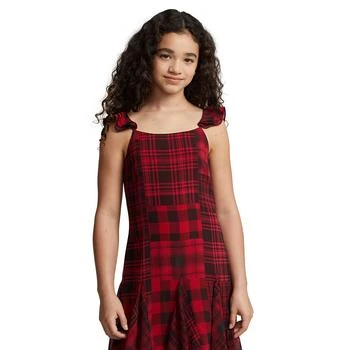 Ralph Lauren | Big Girls Mixed-Plaid Chiffon Dress,商家Macy's,价格¥373