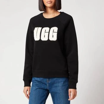 推荐UGG Women's Madeline Fuzzy Logo Crewneck Sweatshirt - Black/Cream商品