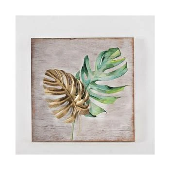 Luxen Home | 2 piece Wood and Metal Tropical Leaf Wall Plaque,商家Macy's,价格¥517