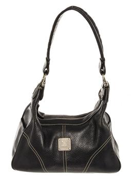 Love Stitch链条包, [二手商品] MCM | MCM Black Leather Contrast Stitch Hobo Bag商品图片 额外8.5折, 额外八五折