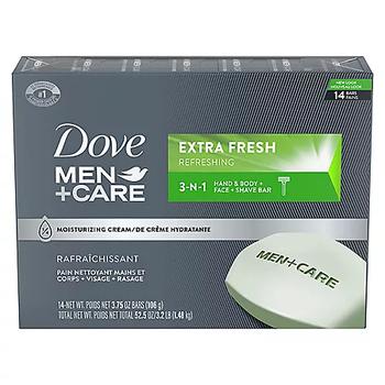 商品Dove Men+Care Body and Face Bar Soap, Extra Fresh (3.75 oz., 14 ct.),商家Sam's Club,价格¥110图片