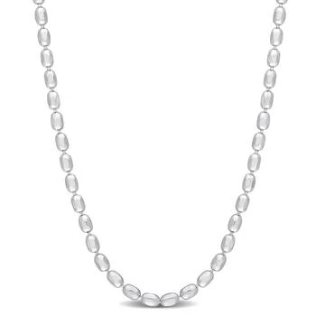 Mimi & Max | Mimi & Max Oval Ball Chain Necklace in Sterling Silver - 16 in,商家Premium Outlets,价格¥238