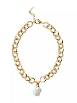 Eliou | Laila 14K & 18K Gold-Plated & Freshwater Pearl Pendant Necklace,商家Saks Fifth Avenue,价格¥3355