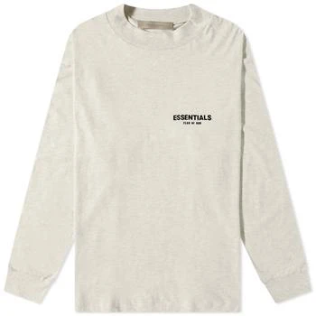 推荐FEAR OF GOD ESSENTIALS Logo Long Sleeve T-Shirt - Light Oatmeal商品