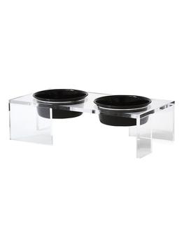 商品Hiddin | Clear Panel Double Pet Bowl Feeder,商家Saks Fifth Avenue,价格¥1050图片