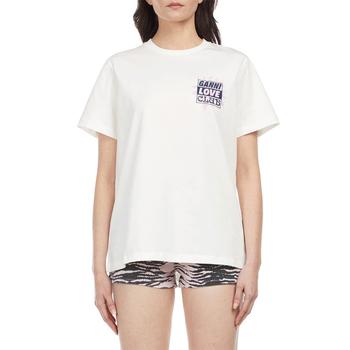 Ganni | Basic Cotton Jersey Love Club T-Shirt商品图片,4.8折