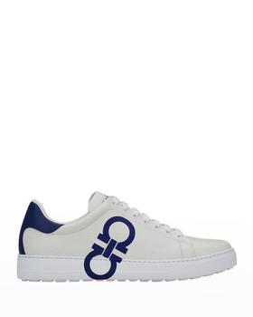 菲拉格慕男鞋板鞋, Salvatore Ferragamo | Men's Gancini Textured Leather Sneakers商品图片 