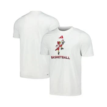 Adidas | Men's White Louisville Cardinals Fadeaway Basketball Pregame AEROREADY T-shirt 独家减免邮费
