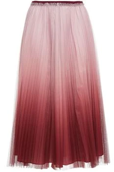 RED Valentino | Pleated dégradé tulle midi skirt,商家THE OUTNET US,价格¥1310