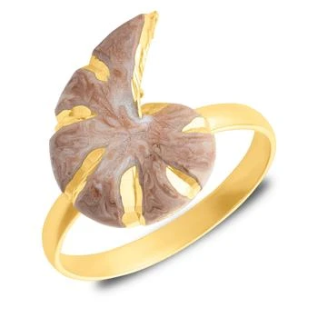 MAX + STONE | 14K Yellow Gold Sea Conch Enamel Ring Size 5,商家Premium Outlets,价格¥1475