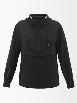 moncler polo直邮, Moncler | Half-zip technical-shell hooded sweatshirt商品图片 