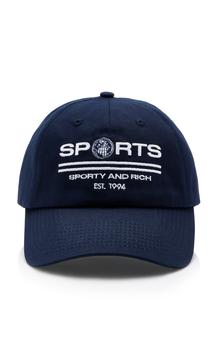 Sporty & Rich | Sporty & Rich - Women's Sports Cotton Baseball Hat - Navy - OS - Moda Operandi商品图片,5折