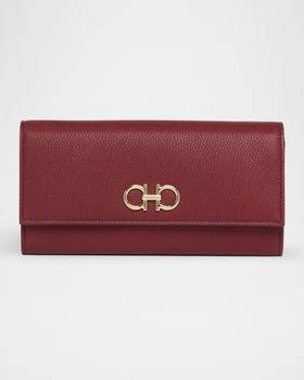 Salvatore Ferragamo | Gancino Flap Leather Wallet on Chain,商家Neiman Marcus,价格¥6445