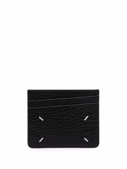 MAISON MARGIELA | Maison Margiela Mens Black Leather Card Holder商品图片,满$175享9折, 满折
