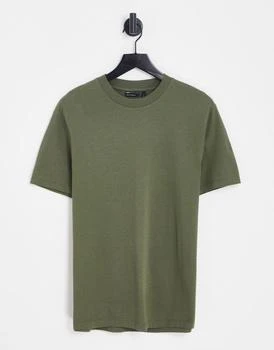 推荐ASOS DESIGN t-shirt with crew neck in khaki商品