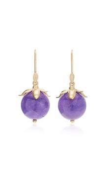 商品Annette Ferdinandsen - Women's 14K Gold Amethyst Earrings - Purple - OS - Moda Operandi - Gifts For Her图片