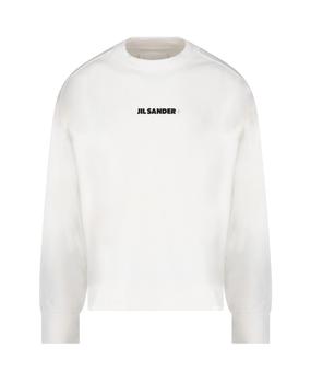 Jil Sander | Jil Sander Logo Printed Long-Sleeved Sweatshirt商品图片,5.9折